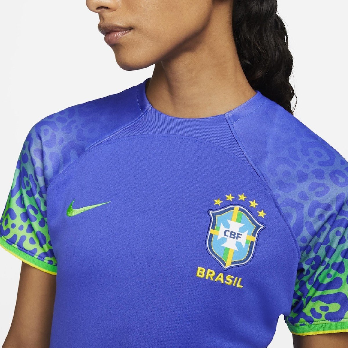 Camisa Do Brasil Copa Do Mundo 2022 Azul Feminina