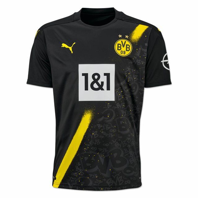 163651018_3833333816744114_6038555076993783569_n Camisa Borussia Dortmund II 20/21 Preta Masculina