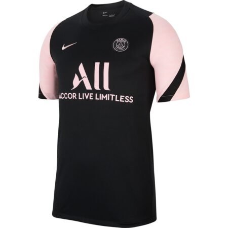 Camisa PSG Treino Preto com Rosa - Masculina 2021/22