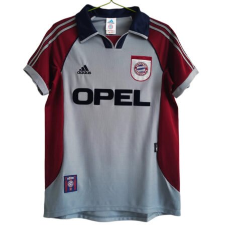 Camisa Retrô Bayern de Munique Cinza Away 1998/99 Masculina