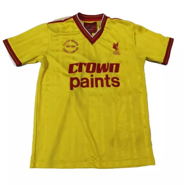 Camisa Retrô Liverpool Amarela FA CUP 1985/86 Masculina