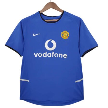 Camisa Retrô Manchester United 2002/4 - azul Masculina