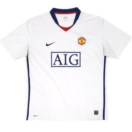 Camisa Retrô Manchester United 2008/09 Branca Masculina