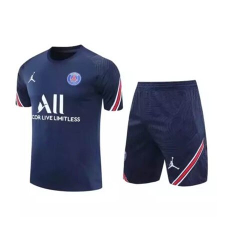 Kit Camisa + Short Treino PSG Azul 21/22 - Masculino