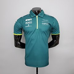 Camisa Gola Polo Aston Martin Verde 1 One Service Team Driver