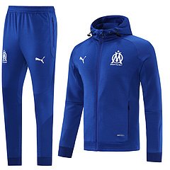 Kit Jaqueta e Calça Moletom Olympique de Marseille Treino 21/22 Masculino