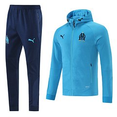 Kit Jaqueta e Calça Moletom Treino Olympique de Marseille 21/22 Masculino