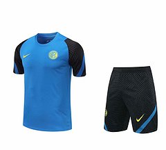 Kit Camisa + Short Inter de Milão Azul Treino 21/22