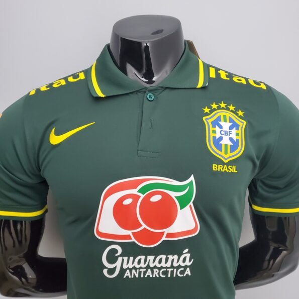 Camisa do Brasil Polo pré-jogo verde