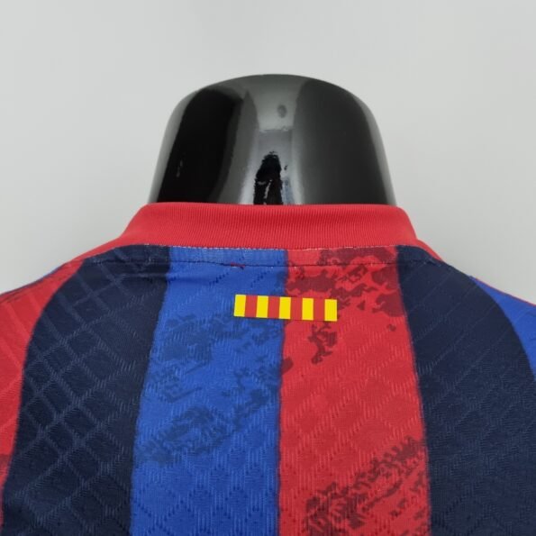 camisa do barcelona vermelho e azul