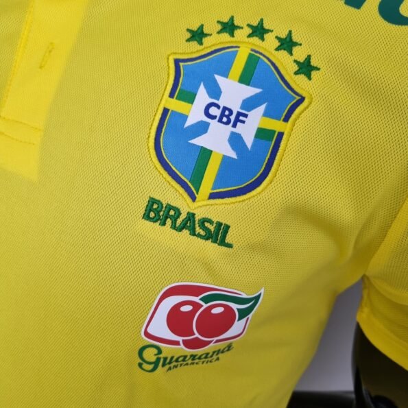 Camisa do Brasil Polo amarela