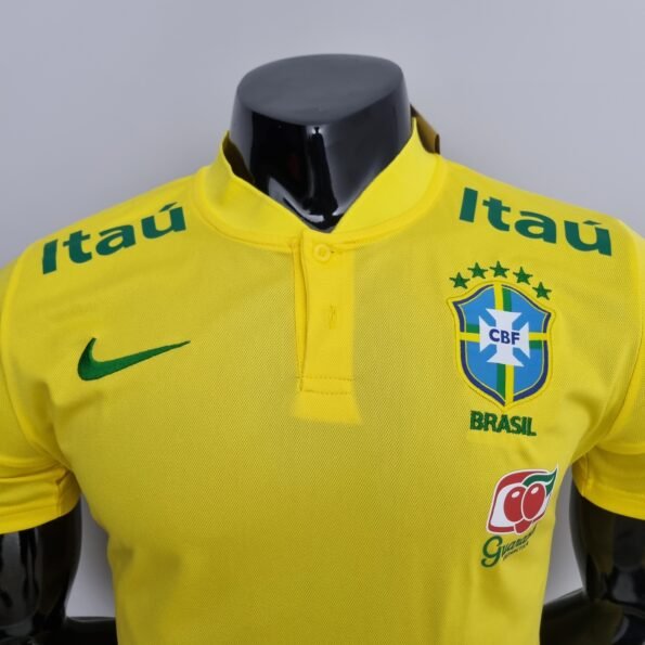 Camisa do Brasil Polo amarela