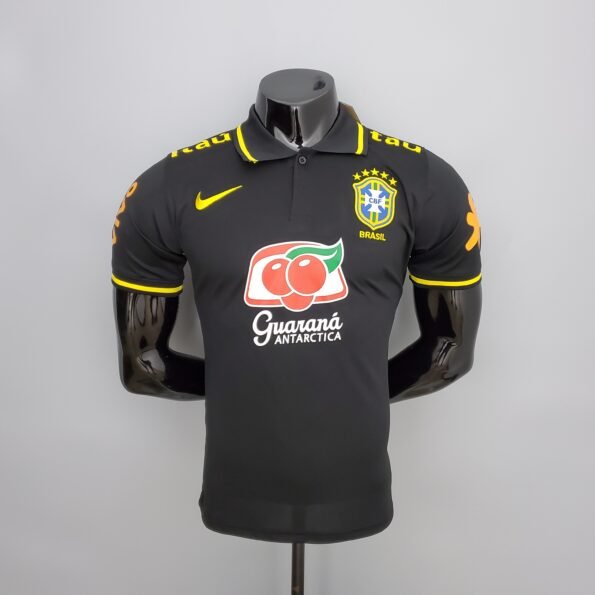 Camisa do Brasil Polo pré-jogo preta