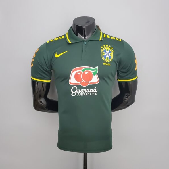 Camisa do Brasil Polo pré-jogo verde