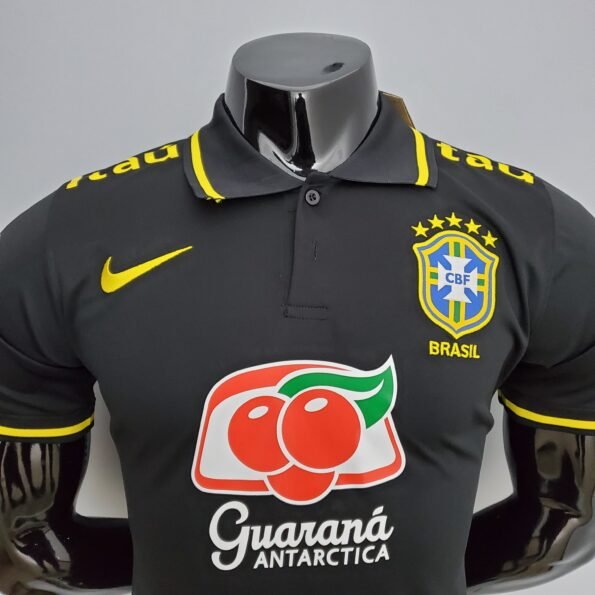 Camisa do Brasil Polo pré-jogo preta