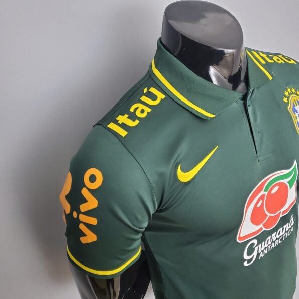 Camisa do Brasil Polo pré-jogo verde