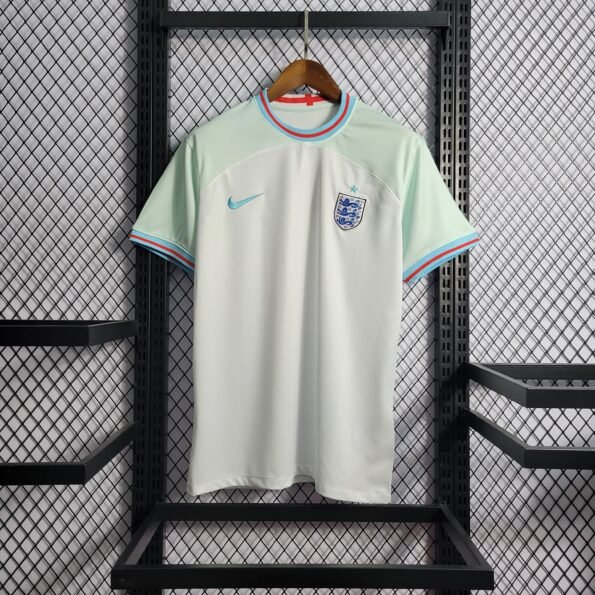 Camisa Inglaterra Branca com Azul 22/23