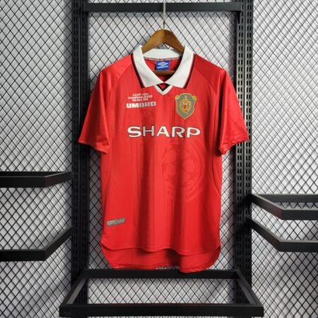 Camisa Retrô Manchester United 1999/2000 Vermelha Final Champions