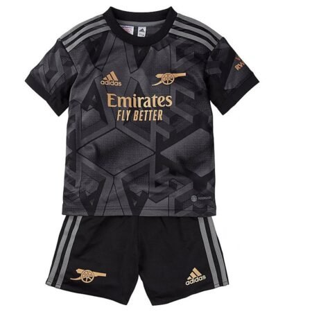 Kit Infantil Arsenal Arsenal Preta com Dourado 2022