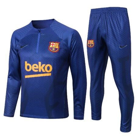 Conjunto de Treino Barcelona Azul 2022/23 Calça + Jaqueta