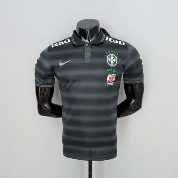 Camisa do Brasil Polo Preta Masculina