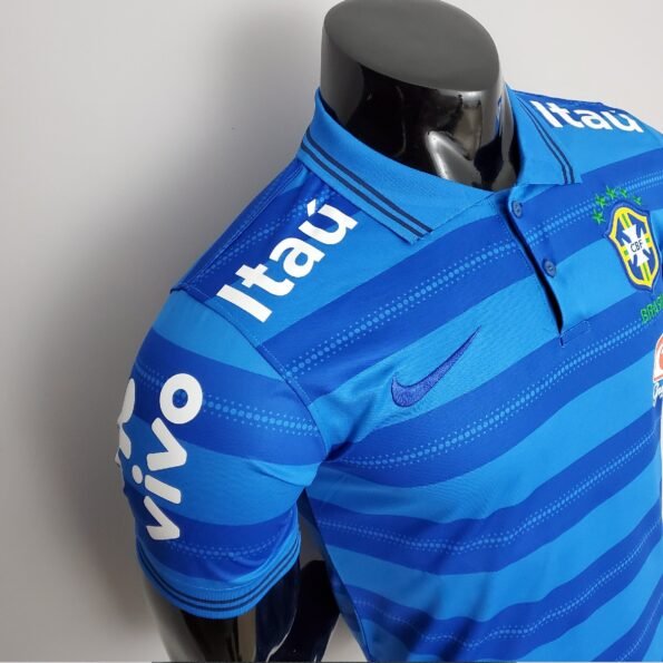 Camisa do Brasil Polo Azul masculina