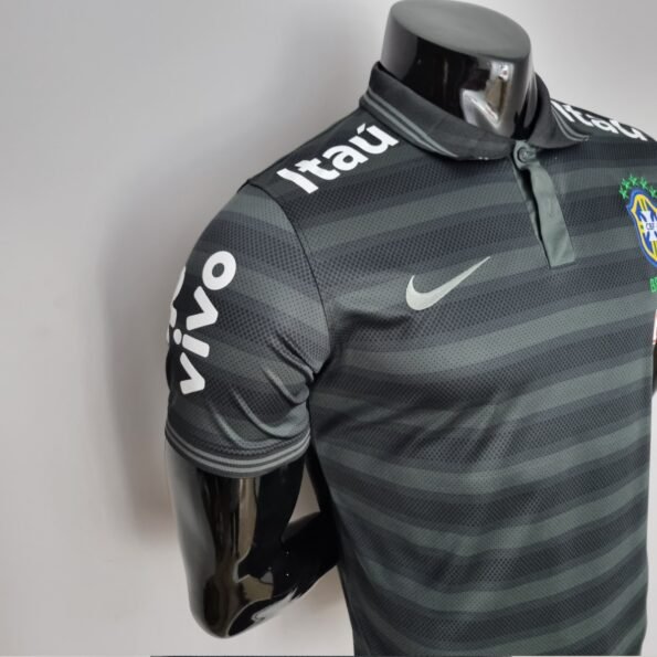 Camisa do Brasil Polo Preta Masculina