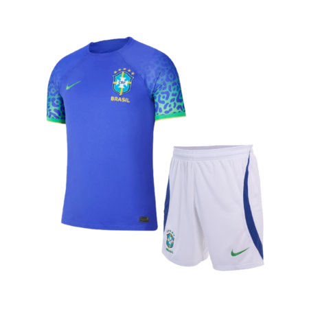 Conjunto Infantil do Brasil Azul Copa do Mundo Unissex 2022