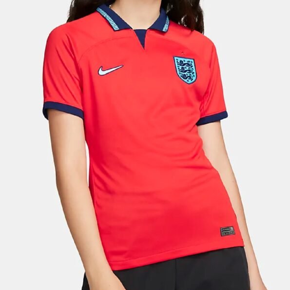 Nova Camisa Inglaterra Vermelha Copa do Mundo 22 Feminina