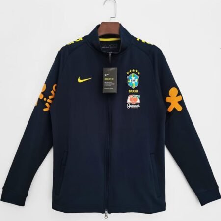 Jaqueta do Brasil Copa do Mundo 2022 Azul Escura Masculina