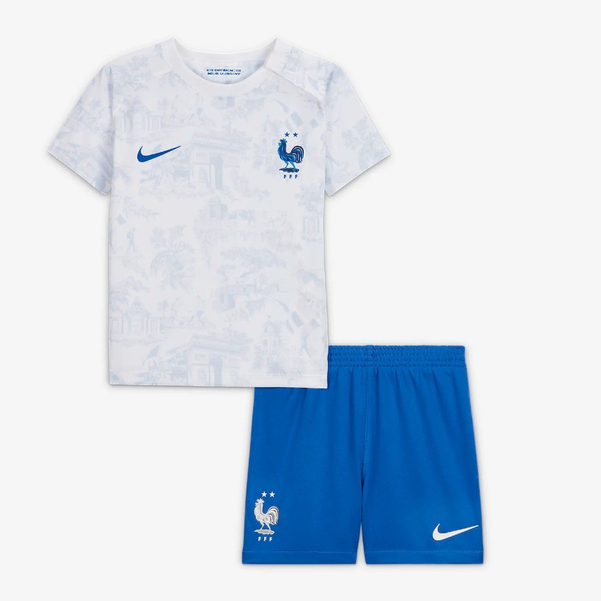 Sem título Conjunto Infantil França Branca Unissex copa do Mundo 2022/23