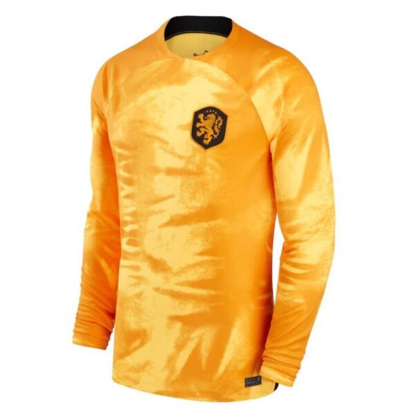 Camisa Holanda Manga Longa Laranja Copa do Mundo 2022