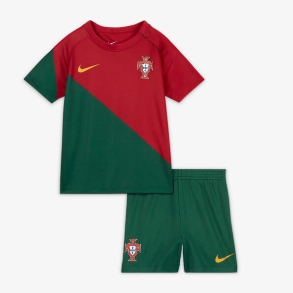 Conjunto Infantil Portugal Vermelho Unissex copa do Mundo 2022