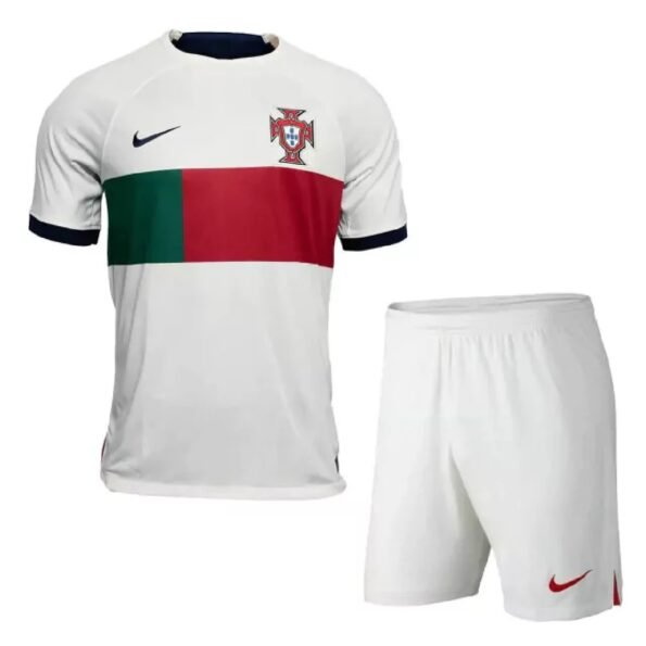 Conjunto Infantil Portugal Branco Unissex copa do Mundo 2022