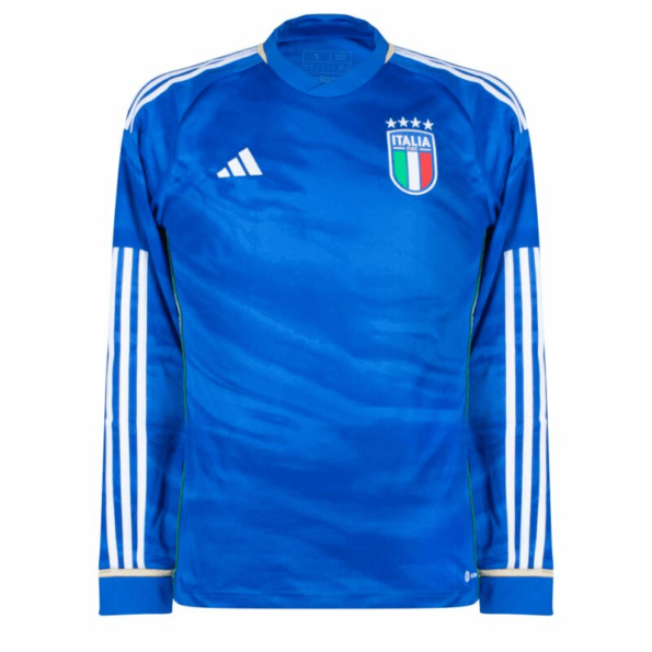 Camisa Itália Adidas Manga Longa Azul 2023/24