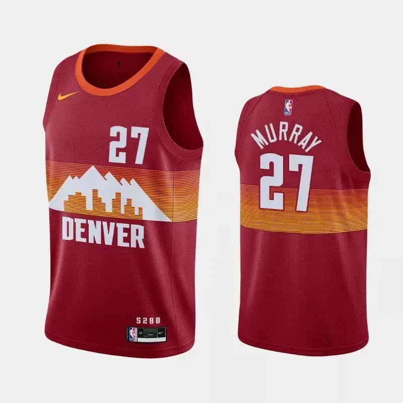 Denver-Nuggets-City-Edition-2021-Swingman-Nike3 Regata NBA Denver Nuggets Murray 27 Vermelha