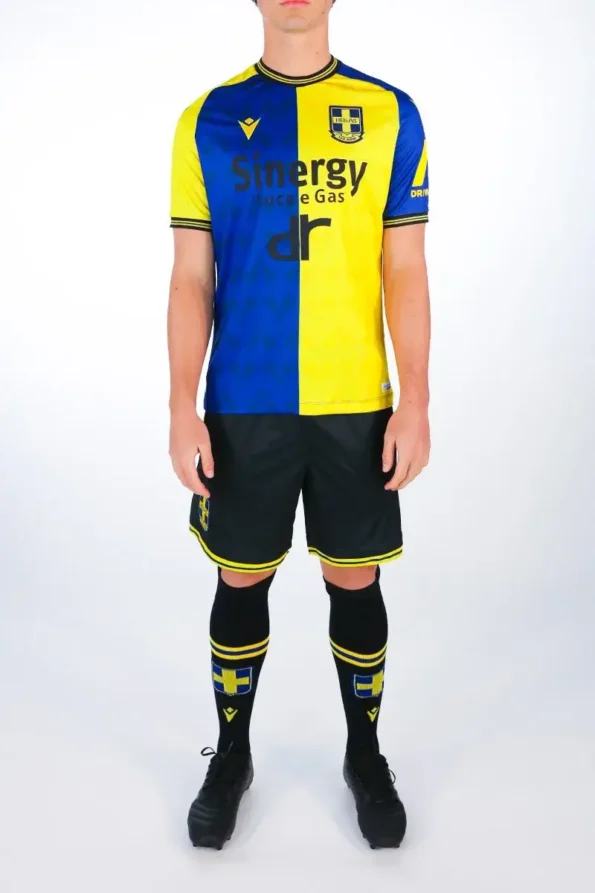 Camisa Hellas Verona Amarela/Azul 2023/24