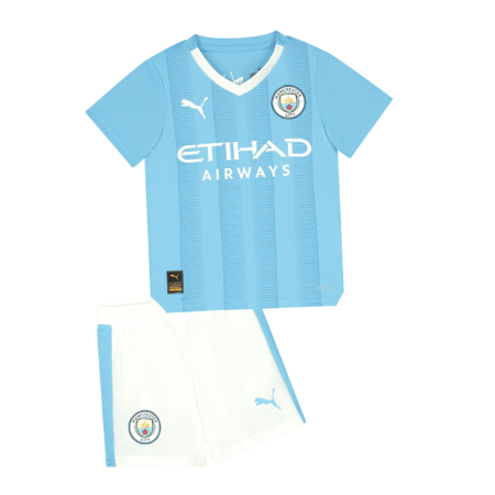 Kit Infantil Manchester City Azul 2023/24 Unissex