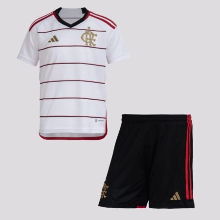 Conjunto Infantil Flamengo Branco 2023/24