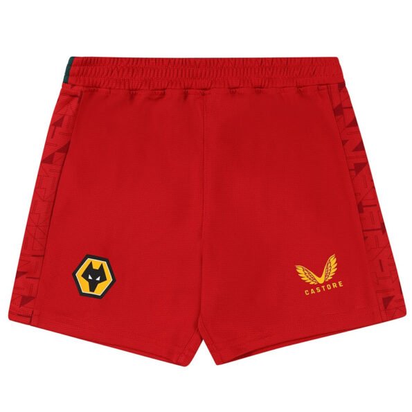 Kit Infantil Wolverhampton Vermelho 2023/24 Unissex