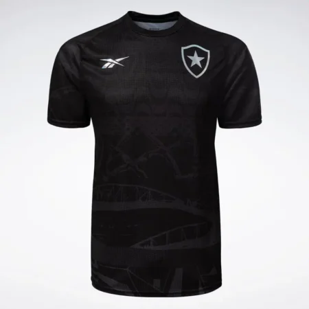 Camisa do Botafogo Reebok Pré-jogo Preta 2023/24 Masculina