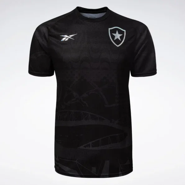 Camisa do Botafogo Reebok Pré-jogo Preta 2023/24 Masculina