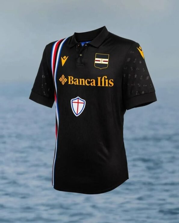 Nova Camisa Sampdoria Preta 2023/24 Masculina