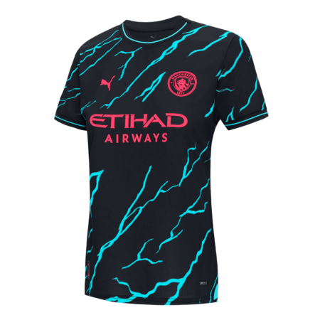 Nova Camisa Manchester City Azul Escura 3 2023/24 Feminina