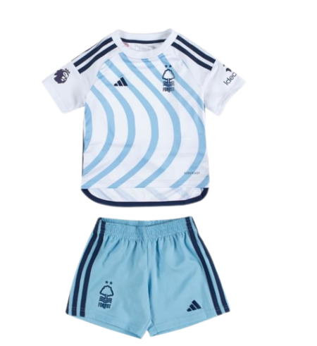 Kit Infantil Nottingham Forest Branca Away 2023/24 Unissex