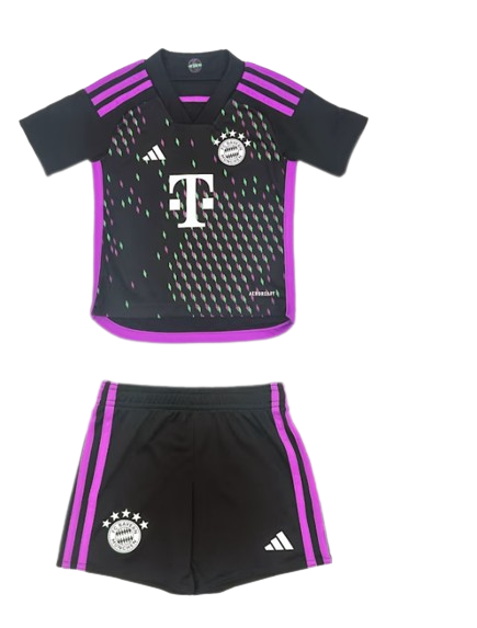 Kit Infantil Bayer de Munique 2 Preta 2023/24 Unissex