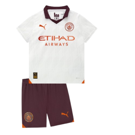Kit Infantil Manchester City 2 Branca 2023/24 Unissex