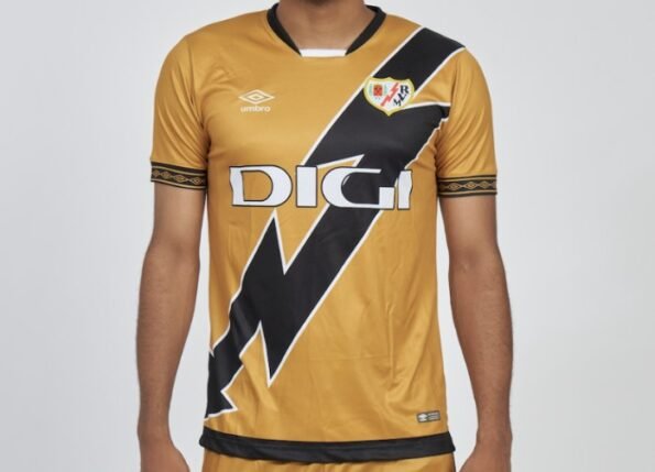 Nova Camisa Rayo Vallecano Third Dourada 2023/24 Masculina