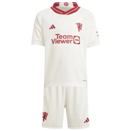 Kit Infantil Manchester United 3 Branca 2023/24 Unissex