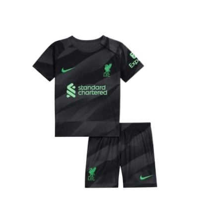 Kit Infantil Liverpool Preta Goleiro 2023/24 Unissex